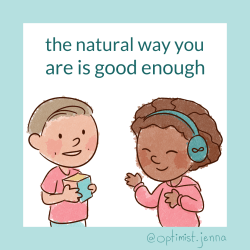 autistic people happy stimming with the words the natural way you are is good enough